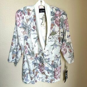 Vintage S.L. Fashions Floral Blazer - New with Tags Size 14